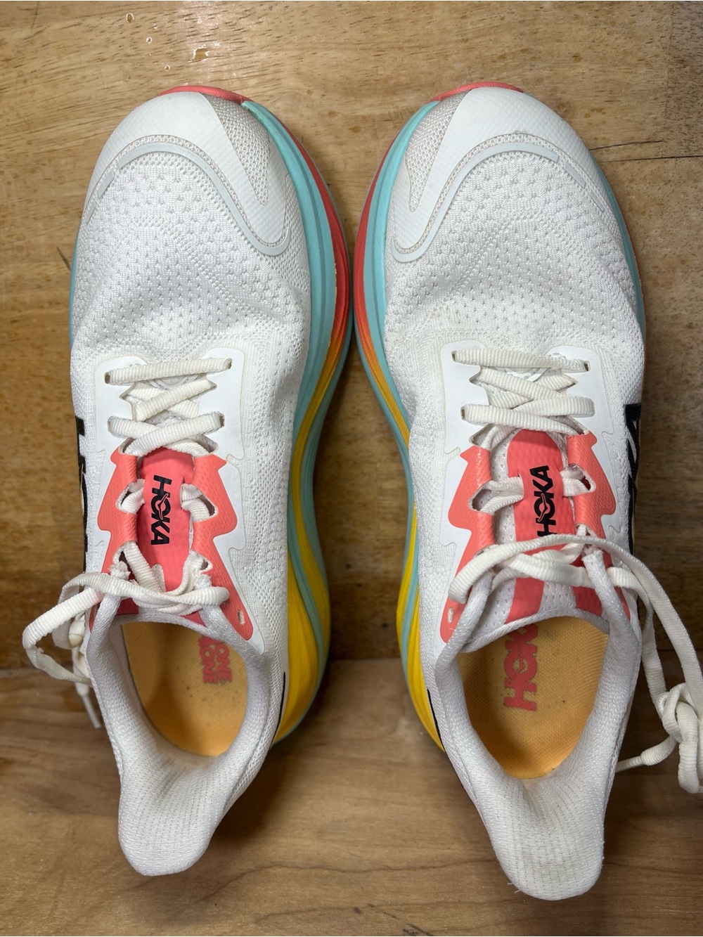 Hoka One One Skyward X Womens Size 7.5 Running Shoes Sneakers White Blue - Picture 7 of 12
